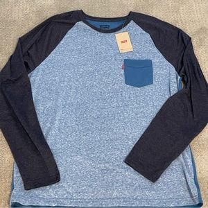 Levi’s Long Sleeve Men’s 2-toned Blue T-Shirt